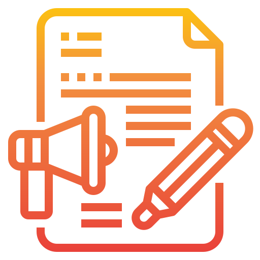 A megaphone and a penicl