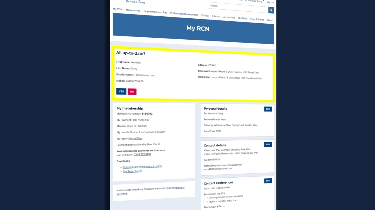 Update Your Details
