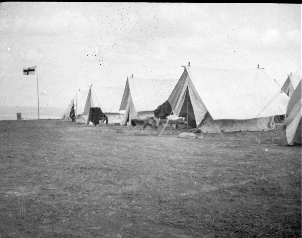 A row of tents pitched by the Scottish Women’s Hospitals group, Romania.