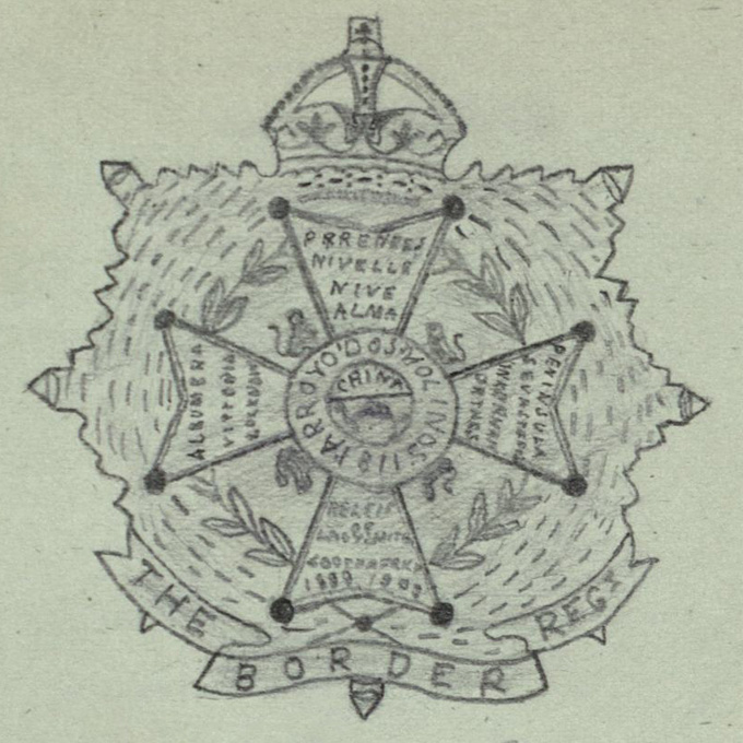 7th (Service) Battalion Border Regiment drawn by Corporal F. Jessup