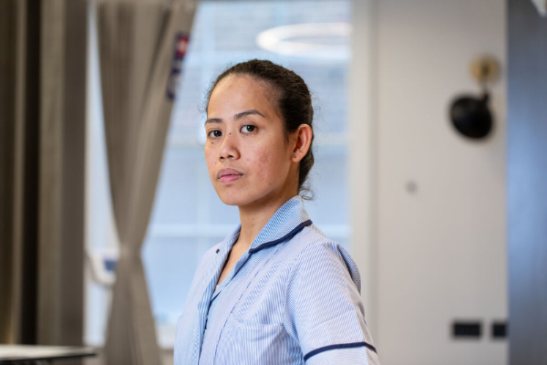 Image of determined-looking nurse