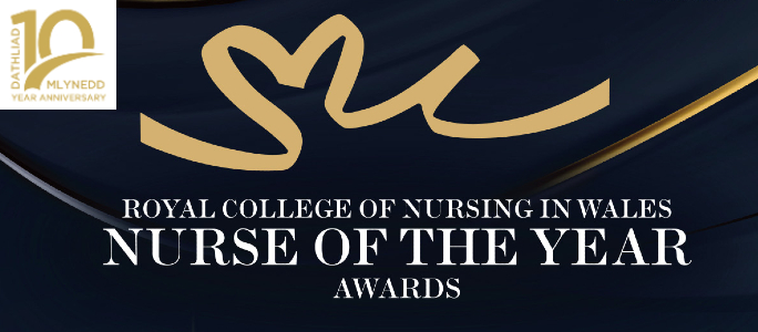 RCN Wales Nurse of the Year 2022 logo 10 year anniversary RCN Wales Nurse of the Year 2022 logo 10 year anniversary