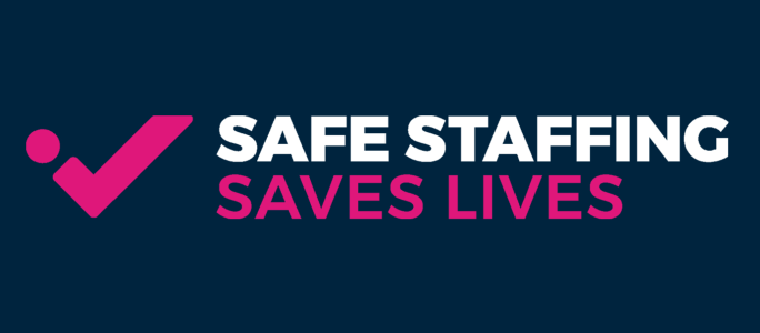 Safe and Effective Care Campaign tick logo - "Safe Staffing Saves Lives"